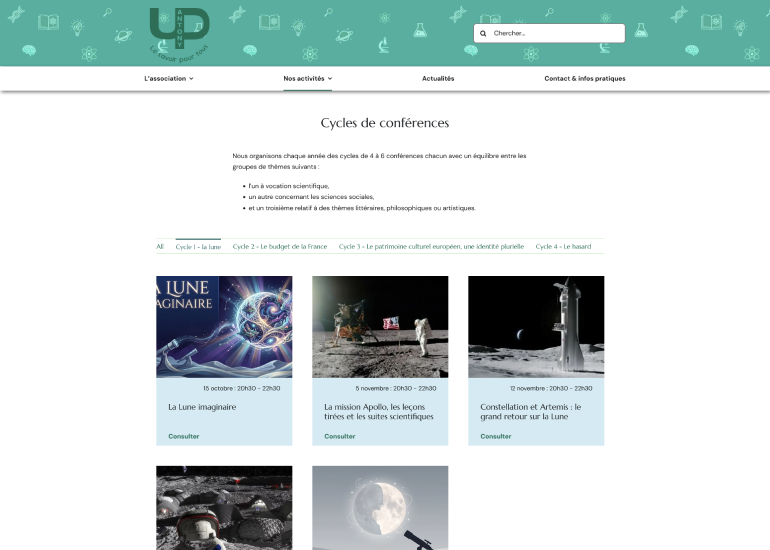 Site association - Université Populaire d'Antony